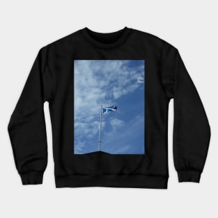 Scottish Photography Series (Vectorized) - Saltire Flag Flying Crewneck Sweatshirt